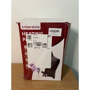 Open Box Unisex Ambershine Neck and Back with Ties Heating Pad Burgundy 26”x35"